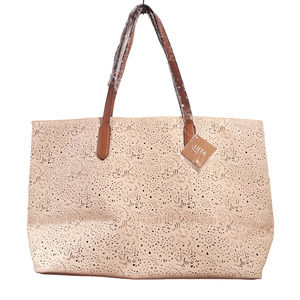 Ulta Tote Shopping or Overnight Bag with Zipper Pocket. Creamy Peach Extra Large